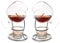 CKB LTD® Set of 2 Verre à Cognac Brandy Brandy et Cognac Plus Chaud Verres à Cognac et à dégustation