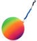KandyToys Unisex Jugend 25,4 cm neonfarbener Regenbogenball mit Schlüsselanhänger, Mehrfarbig, Einheitsgröße