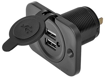 IWH 19006 USB prise encastrable double 12/24 V 2100 mAh