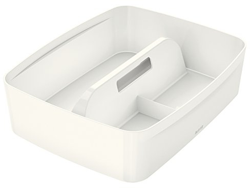 Leitz MyBox, Organiser mit Griff, Groß, Blickdicht, Weiß, Kunststoff, 53224001