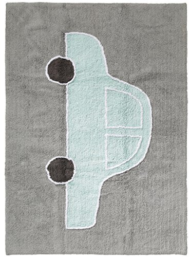Benuta Kinderteppich Bambini Car Türkis 120x160 cm | Teppich für Spiel- und Kinderzimmer
