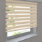 Doppelrollo PREMIUM 75 x 200 cm beige zum Anschrauben freihängend für Wand- und Deckenmontage inkl. Metallträger