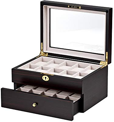 Rothenschild Uhrenbox RS-1672-20E Fuer 20 Uhren Ebony