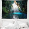 ABAKUHAUS Höhle Wandteppich, Melissani See Kefalonia aus Weiches Mikrofaser Stoff Waschbar ohne Verblassen Digitaldruck, 150 x 110 cm, Ozeanblau