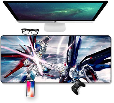 IGIRC Mouse Mat Gundam warrior Speed Gaming Mouse Pad | XXL Mousepad |800 x 400mm Large Size| 3mm-Thick Base | Perfect precision and speed, D