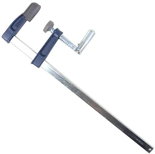 White Hinge Limited F Clamp 50mm x 300mm with Plastic Protective Jaw Covers Brick Laying Woodwork Quick Slide Bar Vice