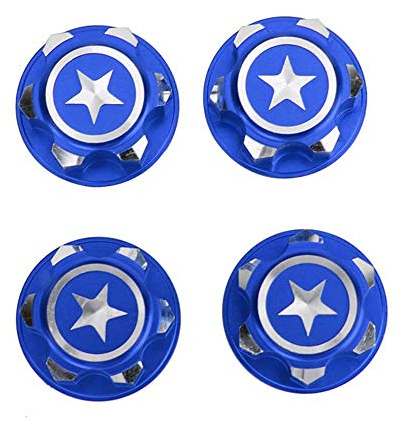 Tbest Sechskant Radmutter, 4 Stücke Aluminiumlegierung 17mm Sechskant Radmuttern Set Fit für X-MAXX Summit Traxxas RC Auto(Mazarine)