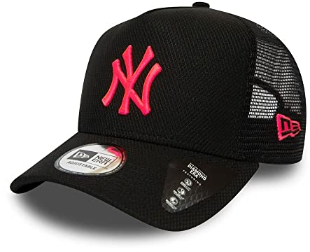 New Era New York Yankees MLB Cap Kappe Trucker Baseball Diamond Era Schwarz Neon Pink - One-Size