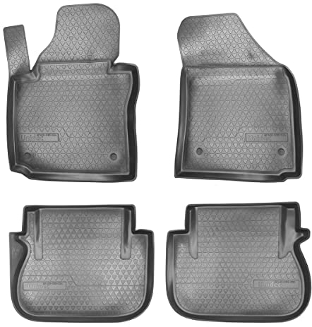 Recambo 3D Gummi Fussmatten passend für VW Caddy III + IV | ab 2003> | mit zwei Schiebetüren