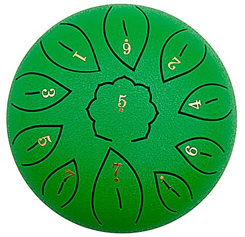 Vilihkc Stahlzungentrommel 11 Noten 15,2 cm Durchmesser Lotus Typ Handtrommel Heiltrommel Percussion Drums Instrument Stahltrommel C-Key Handpan Drum