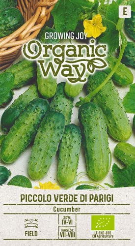 Organic Way | Cetriolo PICCOLO VERDE DI PARIGI semi | Semi di ortaggi | 1 confezione