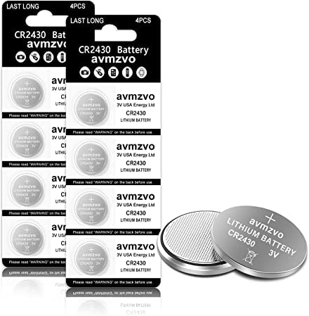 CR2430 Batteria a Bottone al Litio 3V CR 2430 Batterie 8pcs 【5 Anni di Garanzia】