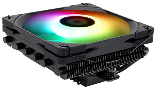 Thermalright AXP-120-X67 Black ARGB Low Profile CPU Air Cooler with Quite 120mm TL-C12015B-S Low Profile PWM Fan, 6 Heat Pipes, 67mm Height, for AMD AM4/Intel LGA 1700/1150/1151/1155/1200/2011/2066