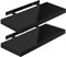 WOLTU Wandregal Volato Set von 2 Regalen Wandboard freischwebend Schweberegal CD DVD Regal Bücherregal Holz Board 60x22,9x3,8cm Hochglänzend Schwarz RG9478sz-2