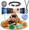 vuUUuv Horoskop Orgonpyramide ，Steinbock Heilkristall Geschenkset ，Sternzeichensteine ??zum begleitenden Geburtsstein, für Astrologie ，Reiki，Energie, Meditation