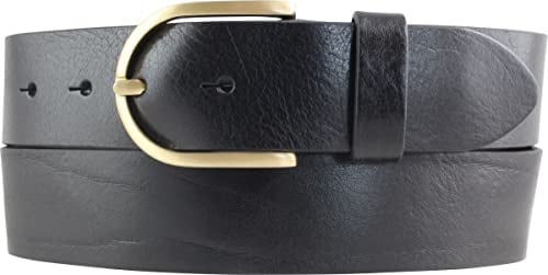 BELTINGER Damen-Gürtel aus Vollrindleder 4 cm | Jeans-Gürtel für Damen 40mm | Vollleder-Gürtel mit goldener Gürtelschließe