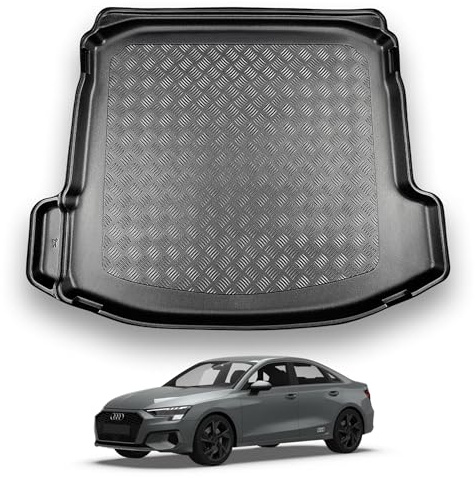 NOMAD Boot Liner for Audi A3 (2020+) (Saloon) Tailored Protector | Waterproof Tray Raised Edges Accessory Boot Mat Easy Install Pet Friendly All-Weather Custom Fit Trunk Mat Cargo Floor Liner
