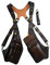 LOVIVER Vintage Style Shoulder Harness Bag Adjustable Strap Steampunk Case for Sports Bike, Style A Drak Brown