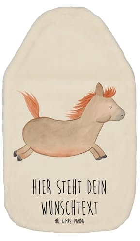Mr. & Mrs. Panda Personalisierte Wärmflasche Pferd Springen - Personalisierte Geschenke, Personalisiertes Wärmekissen, Landwirtin, Hoftiere,