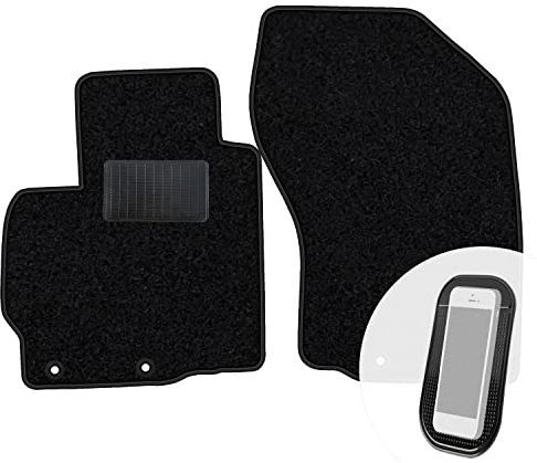 moto-MOLTICO Vorne Fußmatten Auto Velours Autoteppiche Schwarz Automatten Set 2-teilig passend für Mitsubishi ASX 2010-2022