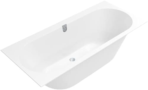 Villeroy & Boch Oberon 2.0 Duo rechteckige Badewanne, Einbau, Quaryl®, 1700 x 750 mm, UBQ170OBR2DV, UBQ170OBR2DV-RW, Farbe: Stone White
