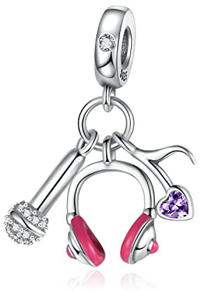 LNQOBU Silber 925 Charms Anhänger für Armbänder Kompatibel mit Pandora Europäischen Armbändern und Halskette (Mit Spacer Beads