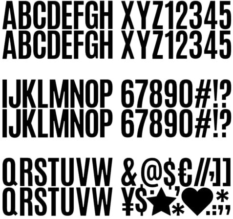 Self Adhesive Vinyl Letter Number Stickers Kit, Mailbox Numbers Sticker for Mailbox, Alphabet Number Stickers, Decals for Sign, Kitchen,Door, Business, Addres (2.5inch, black)