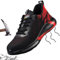 Scarpe Antinfortunistica Uomo 39 Sneakers da Lavoro con Punta Acciaio Donna Shoes di Sicurezza Kevlar Protettive Nero Rosso 226