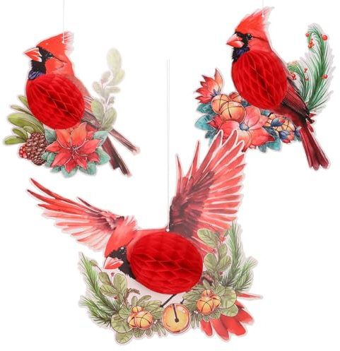 Angoily 3stücke Papier Hängedekorationen Vogel-Ornament Wabenanhänger Für Feste Gartendekoration Wanddekoration Vogeldekoration