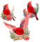 Angoily 3 Stücke Papier Wabenbälle Rot Kolibri Vogel Rosetten Paper Honeycomb Balls Christbaumschmuck Papierkugeln Weihnachten Baumschmuck Weihnachtsbaum Deko Anhänger Girlande Ornamente
