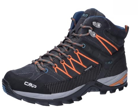 CMP Rigel Mid Trekking Shoes Wp, Zapatos de Trekking Hombre, Jaffa De Plomo, 40 EU