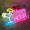 Attivolife Cocktail Happy Hour Neon Sign, Bright LED Lights with USB Powered, Light up Wall Decor for Bedroom, Man Cave, Unique Business Lamp for Club, Store, Party, Bistro, Birthday Christmas Gifts