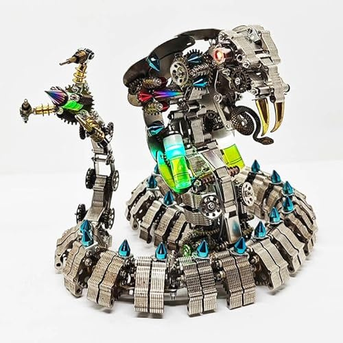 Metalkitor Cobra Snake Model 3D Metal Puzzle for Adults, Steampunk DIY Ornaments - Assembly Kit Jigsaw, Crafts Brain Teaser, Perfect Room Decorations and Gift Choice (1000+PCS)