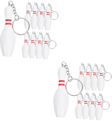 Yardwe 18 Stück Bowling Schlüsselanhänger Zum Aufhängen Dekorationen Für Rucksäcke Zum Aufhängen Von Bowling Schlüsselanhängern Auto Kunststoff