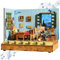 Tonecheer DIY Miniatur Vincents Schlafzimmer Minihaus Modell Kits für Erwachsene zu Bauen, 3D Holzpuzzle Modellbausatz mit Sound-Effekte, Bücherregal Dekoration Geburtstagsgeschenk für Frauen Männer