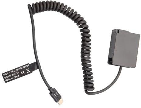 DMW-BLC12 Cameras Dummy Battery, Coupler Power Adapter Kit with USB-C Cable for Panasonic FZ300 G7 Power Bank