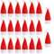 BYZANDQI Mini Weihnachtsmützen 20er Set, Kleine Nikolausmütze, Weihnachtsmann Mütze Santa Hut für Weinflaschen Weihnachtsdeko Tischdeko (6 * 12 cm)