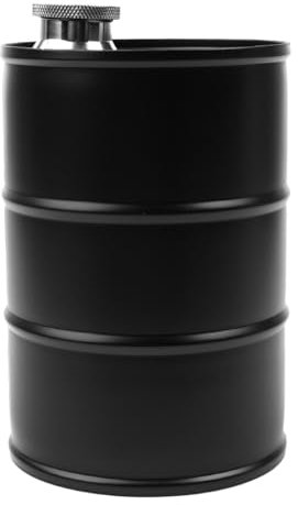 NUZAMAS Botellas de vino de acero inoxidable 304, 750 ml, a prueba de fugas, botella portátil a prueba de fugas, barril de aceite de metal, botella portátil para viajes al aire libre, camping, bares,