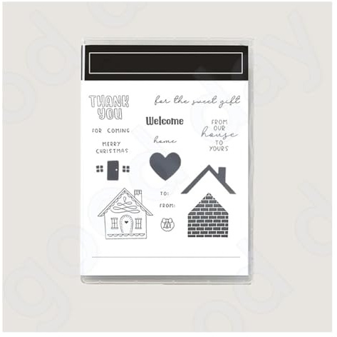 Wisafory Stempel und Stanzschablonen Set Stempel und Stanzformen Silikonstempel und Stanzen Set Weihnachts Stanzformen Schablonen für DIY, Scrapbooking, Grußkarten, Geschenkkarton-Dekoration 17#