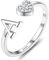 JeweBella Herz Ring Silber 925 Damen mit Buchstaben A-Z Verstellbar Stapeln Daumenring Fingerring Eheringe Engagement Promise Ring Verlobungsring Initiale Ringe Damen Mädchen mit Box