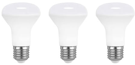 E27 R63 LED Spotlight Bulbs Screw 7W Warm White 2700K, 665LM, 120° Beam Angle, AC 220V, E27 60W Equivalent, ES R63 LED Bulbs Edison Screw Fitting, not dimmable, 3PCS