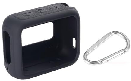 Étui en Silicone pour JBL Go 4, Coque en Silicone pour JBL Go 4 Enceinte Bluetooth Portable, Housse Étanche pour JBL Go 4 avec Mousqueton, Ultraléger Étui de Protection avec Dragonne (Noir)
