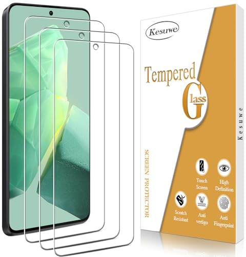 Kesuwe [3 Piezas] Protector Pantalla para Xiaomi Redmi Note 13, Dureza 9H Cristal Templado, Antiarañazos, Antihuellas, Fácil de Instalar, Sin Burbujas