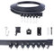 FOGAWA 5m Vorhangschiene mit 40 S Haken, Deckenvorhangschiene, Flexible Gardinenschiene, Gebogen, Deckenschiene für Duschvorhangstange, Raumteiler, Vorhangschienensystem Deckenmontage, Schwarz