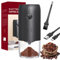 Moulin à Café Electrique,Portable1800 mAh USB Rechargeable avec Fraise Conique en Céramique et Brosse,Rugosité Réglable Broyeur Café,pour Voyage,Camping,Bureau