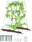 VEVOR Treillis de Concombre pour Plantes grimpantes, Treillis de Jardin Pliable en métal pour lit surélevé, avec Pinces pour Plantes, Support de Plantes, pour tomates, courges, légumes, 117 x 84 cm