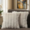 Paco Home 2er Set Dekokissen Kissenbezug Deko Wohnzimmer Sofakissen Kissen Aesthetic Kissenhülle Einfarbig Waschbar, Farbe:Creme, Sets:2pcs-Set