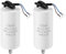 CBB60 Lot de 2 condensateurs anti-parasite pour moteurs, pompes de piscine, fendeur de bois 450 V 60 µF 50/60 Hz