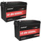 Dumfume 2 Stück 12V 300 Ah Lithium LiFePO4 Batterie, 200A BMS 3840W Wiederaufladbarer Lithium Akku Batterie, 15000+ Zyklen für Solarenergie-Speicher, Backup-Stromversorgung, Wohnmobil
