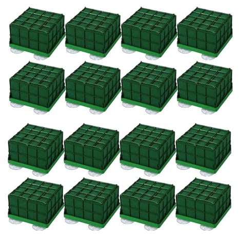 Wzxksoac 16 Pieces Cage Floral Foam for Flowers Square Floral Foam Cage Flower Holder with Floral Foam for Flowers Cage